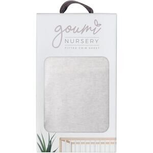 Goumi Storm Gray Crib Sheet NWT‎